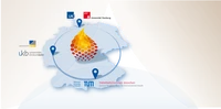 Map of Germany with the three sites of the CRCTRR333